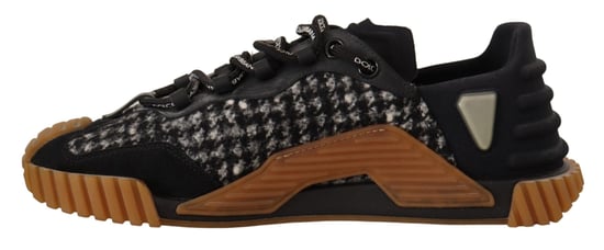 Dolce & Gabbana Schwarze Weiße Stoff Schnürsenkel NS1 Sneakers - Image 4