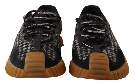 Dolce & Gabbana Schwarze Weiße Stoff Schnürsenkel NS1 Sneakers - Image 6