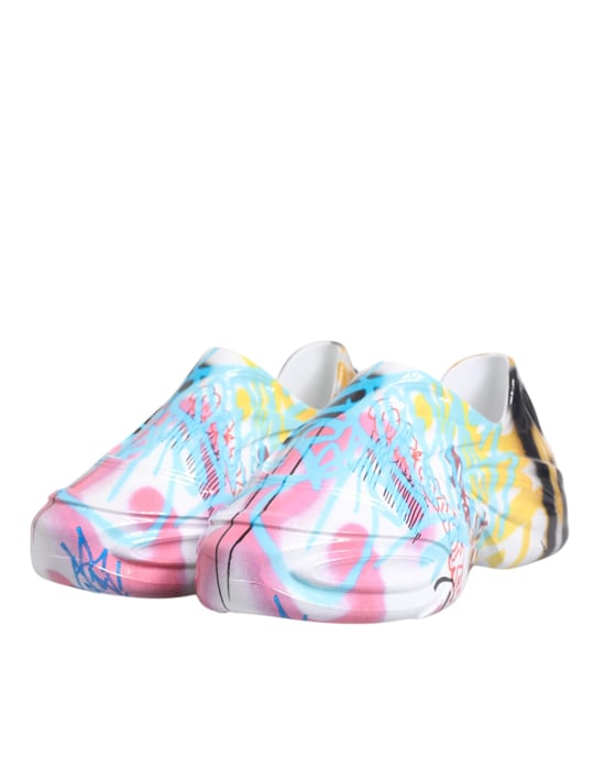 Dolce & Gabbana Mehrfarbige Graffiti Daymaster Sneakers Schuhe - Image 4