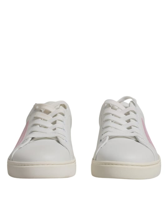 Dolce & Gabbana Weiße Klassische Kalbsleder Sneaker Schuhe - Image 2