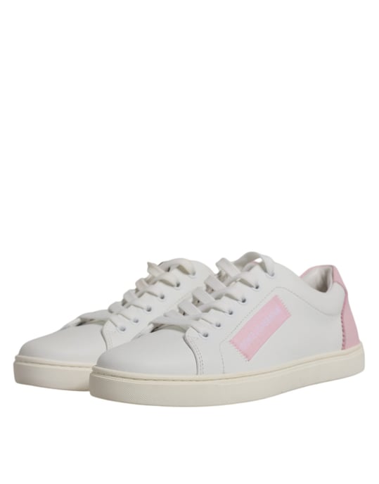 Dolce & Gabbana Weiße Klassische Kalbsleder Sneaker Schuhe - Image 3