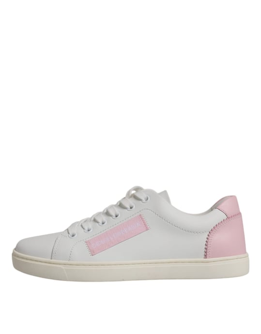 Dolce & Gabbana Weiße Klassische Kalbsleder Sneaker Schuhe - Image 5