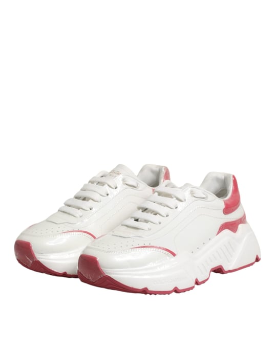 Dolce & Gabbana Weiße Rosa Daymaster Niedrigschuhe Sneakers - Image 4