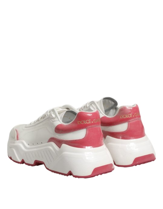 Dolce & Gabbana Weiße Rosa Daymaster Niedrigschuhe Sneakers - Image 5