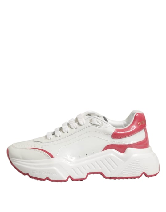 Dolce & Gabbana Weiße Rosa Daymaster Niedrigschuhe Sneakers - Image 6
