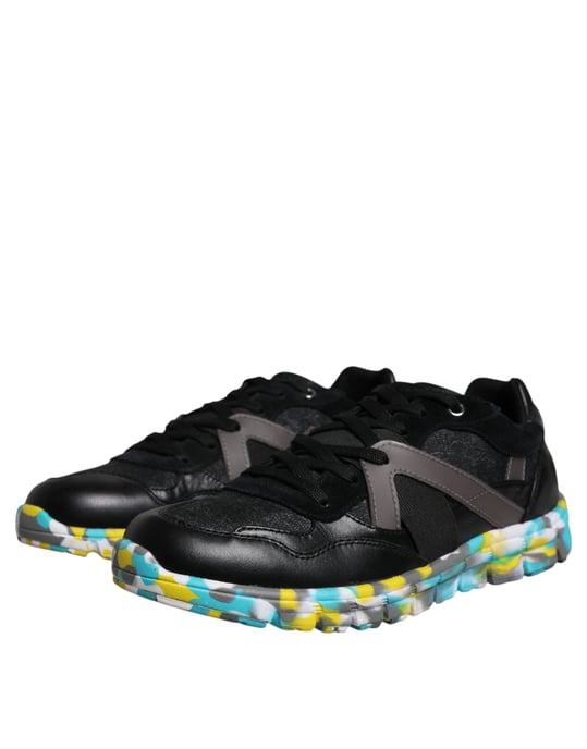 Dolce & Gabbana Schwarze Polyester Low-Top Herren Sneaker Schuhe - Image 3