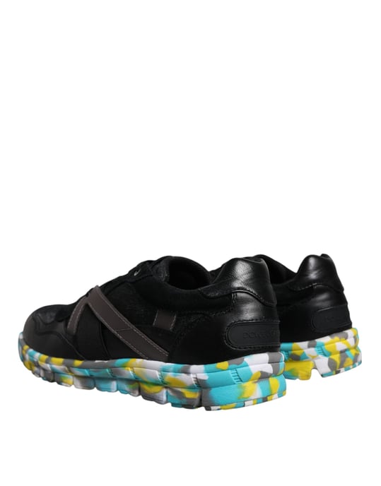 Dolce & Gabbana Schwarze Polyester Low-Top Herren Sneaker Schuhe - Image 4