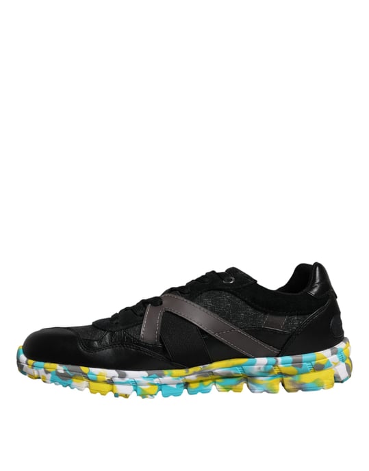 Dolce & Gabbana Schwarze Polyester Low-Top Herren Sneaker Schuhe - Image 5