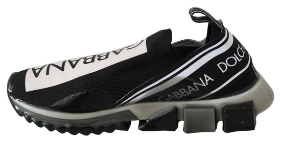 Dolce & Gabbana Black White SORRENTO Sport Stretch Sneakers - Image 3