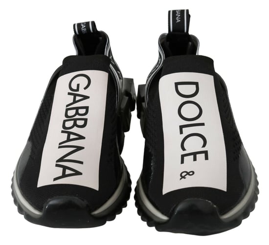 Dolce & Gabbana Black White SORRENTO Sport Stretch Sneakers - Image 6