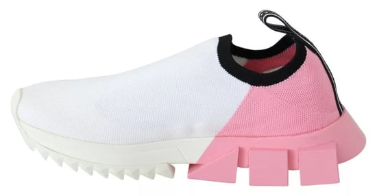 Dolce & Gabbana Pink White Logo Sorrento Sneakers Schuhe - Image 2