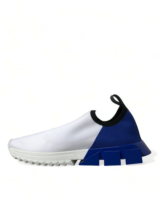 Dolce & Gabbana Weiße Blaue Sorrento Low Top Herren Freizeit Sneakers Schuhe - Image 5