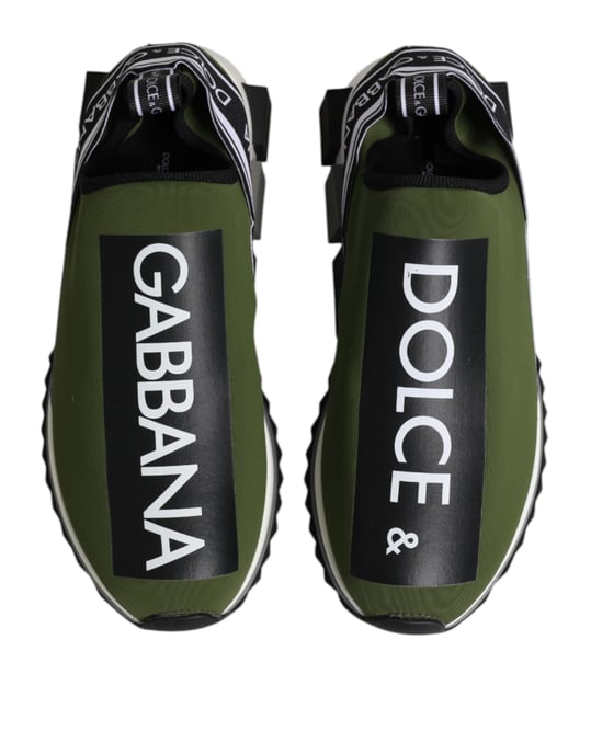 Dolce & Gabbana Grünes Logo Niedrigschnitt Sorrento Herren Sneaker Schuhe - Image 3