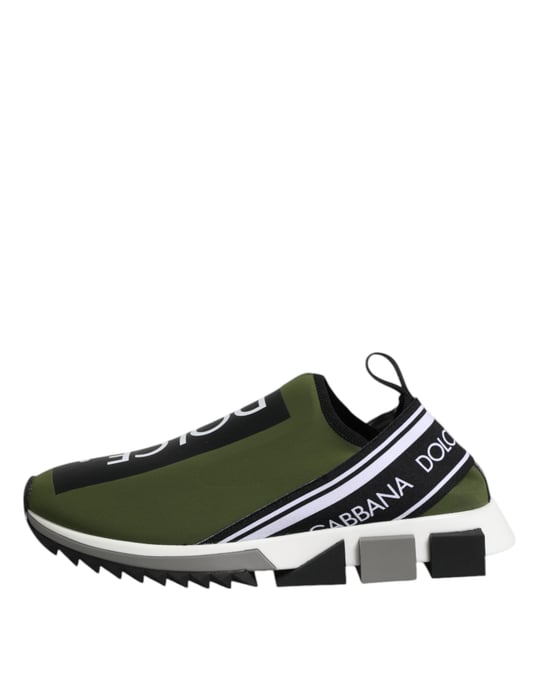 Dolce & Gabbana Grünes Logo Niedrigschnitt Sorrento Herren Sneaker Schuhe - Image 6