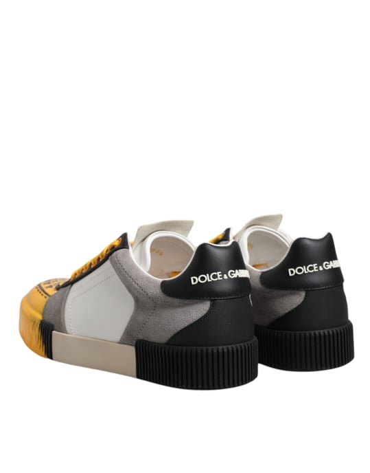 Dolce & Gabbana Mehrfarbige Leder DNA Low Top Sneakers Schuhe - Image 5