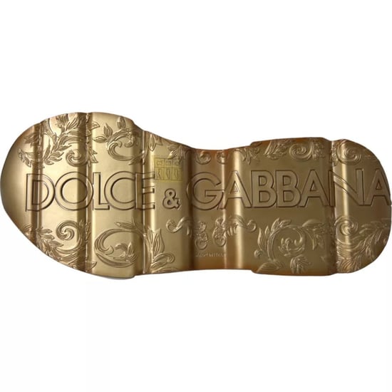 Dolce & Gabbana White Gold DAYMASTER Leder Sneakers Herren Schuhe - Image 6
