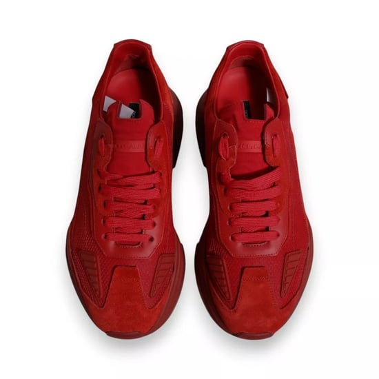 Dolce & Gabbana Rote Leder Daymaster Low Top Sneakers Schuhe - Image 2