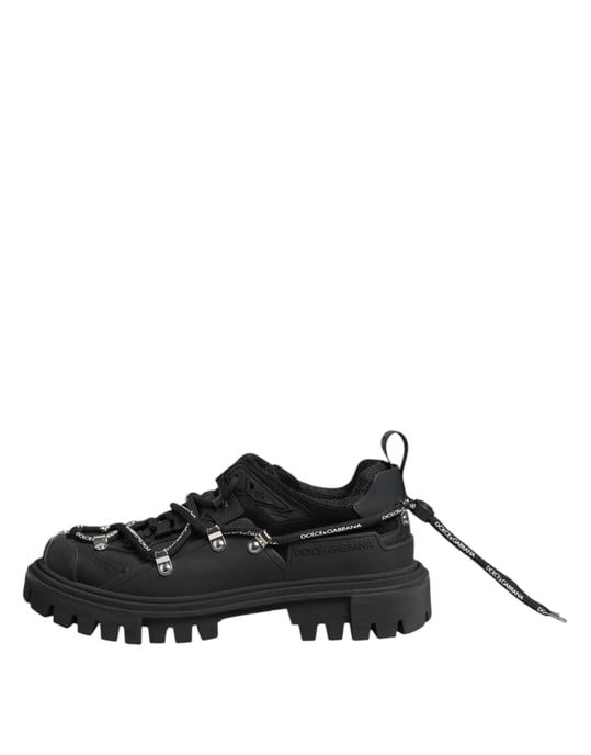 Dolce & Gabbana Schwarze Niedrige Schnür Trekking Sneaker Schuhe - Image 6
