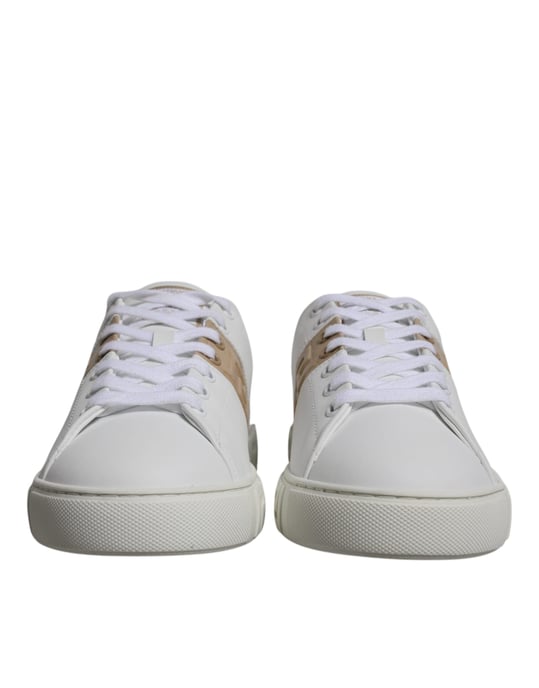 Versace Weiße Braune Greca Print TPU Low Top Herren Sneaker Schuhe - Image 2