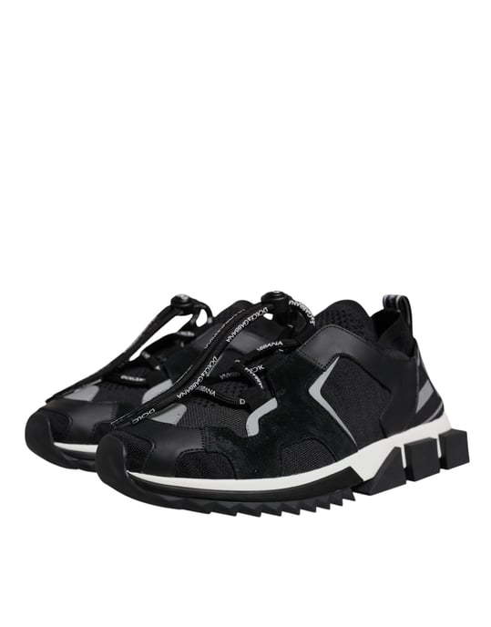 Dolce & Gabbana Schwarze Netz Sorrento Trekking Sneaker Schuhe - Image 3