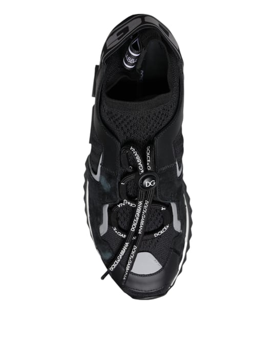 Dolce & Gabbana Schwarze Netz Sorrento Trekking Sneaker Schuhe - Image 6