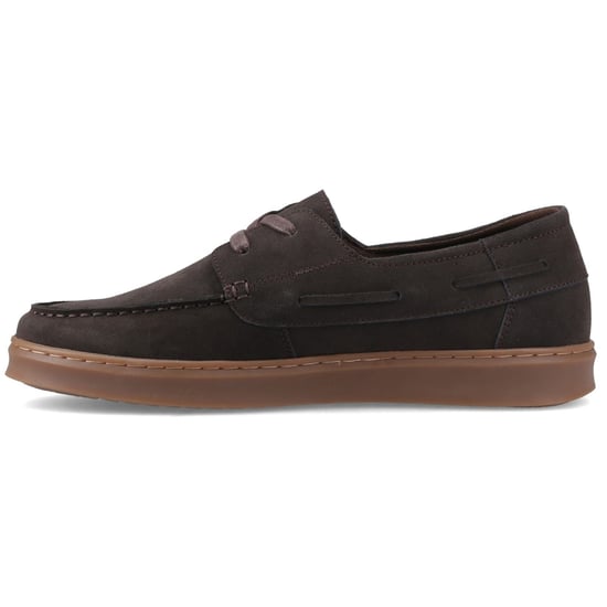 Hush Puppies Madden Leder Herren Schokoladen Bootsschuhe - Image 4
