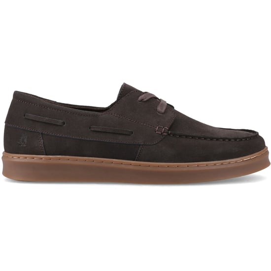 Hush Puppies Madden Leder Herren Schokoladen Bootsschuhe - Image 5
