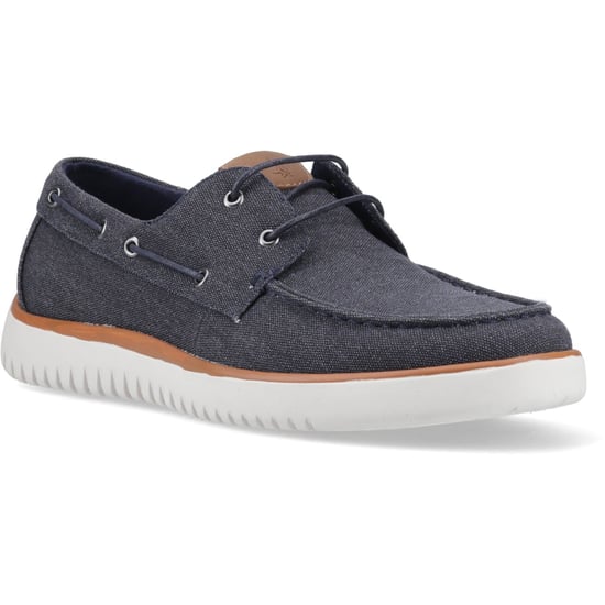Hush Puppies Daniel Canvas Segelschuhe für Herren in Marineblau - Image 1