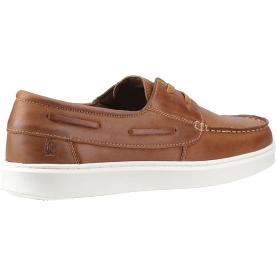 Hush Puppies Madden Leather Men's Tan Boat Shoes - Image 2