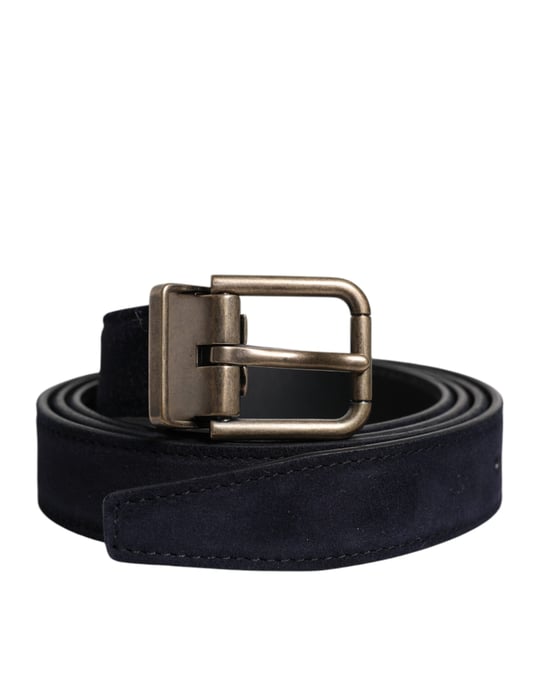 Dolce & Gabbana Schwarzer Ziegenledergürtel mit Metallverschluss - Image 2