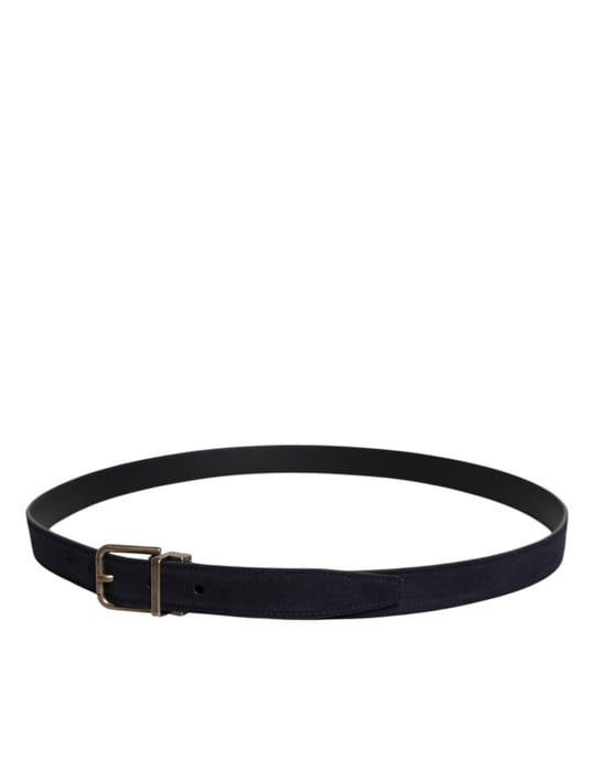 Dolce & Gabbana Schwarzer Ziegenledergürtel mit Metallverschluss - Image 3