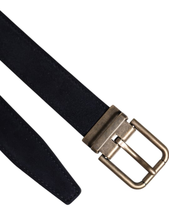 Dolce & Gabbana Schwarzer Ziegenledergürtel mit Metallverschluss - Image 6