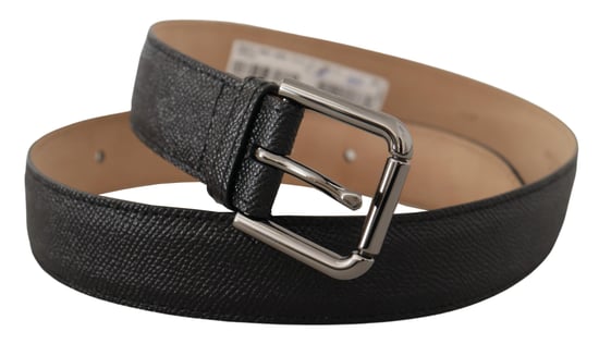 Dolce & Gabbana Schwarzer Kalbsleder Brauner Backend Gürtel - Image 2