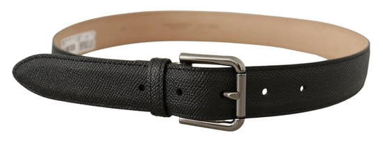 Dolce & Gabbana Schwarzer Kalbsleder Brauner Backend Gürtel - Image 3