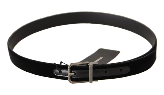 Dolce & Gabbana Baumwollgürtel mit silberfarbener Metallschnalle - Schwarz - Image 3