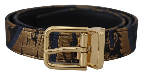Dolce & Gabbana Multicolor-Jacquard-Leder-Gürtel mit Logo-Schnalle - Image 2