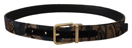 Dolce & Gabbana Multicolor-Jacquard-Leder-Gürtel mit Logo-Schnalle - Image 4