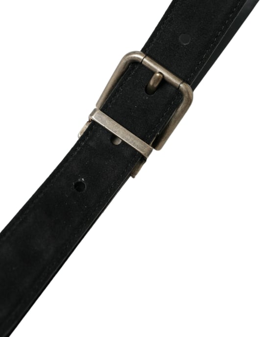 Dolce & Gabbana Gürtel aus schwarzem Ziegelleder mit antiker Metallschnalle - Image 5