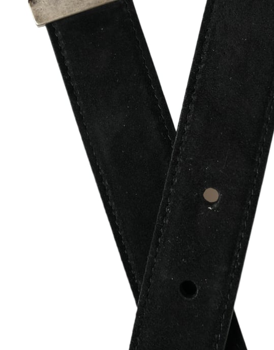 Dolce & Gabbana Gürtel aus schwarzem Ziegelleder mit antiker Metallschnalle - Image 6