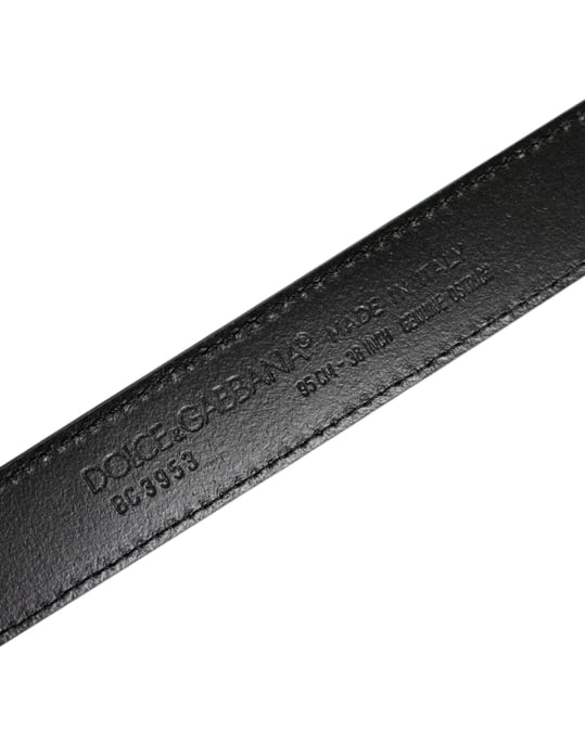 Dolce & Gabbana Grüner Straußenledergürtel mit silberner Metallschnalle - Image 5