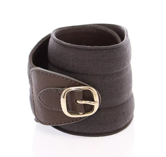 Dolce & Gabbana Brauner D&G Leder Leinen Logo Gürtel - Image 2