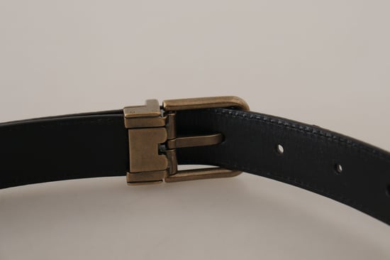 Dolce & Gabbana Brauner Leder Gürtel mit Leopardenmuster und bronzefarbener Metallschnalle - Image 5