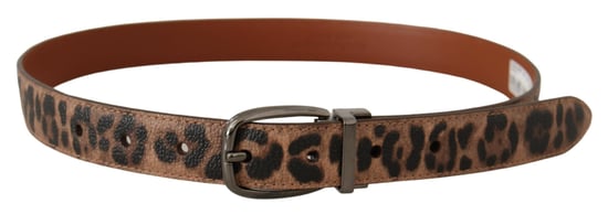 Dolce & Gabbana Brauner Leoparden-Prägung Leder Schnallen-Gürtel - Image 3