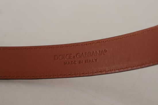 Dolce & Gabbana Brauner Leoparden-Prägung Leder Schnallen-Gürtel - Image 5