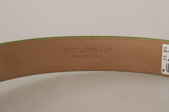 Dolce & Gabbana Grüner Leder Devotion Herz Mikro-Tasche Kopfhörer Gürtel - Image 4
