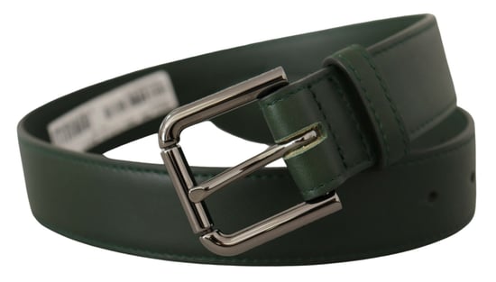 Dolce & Gabbana Armeegrüner Leder Logo Metall Gürtelschnalle Gürtel - Image 2