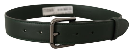 Dolce & Gabbana Armeegrüner Leder Logo Metall Gürtelschnalle Gürtel - Image 3
