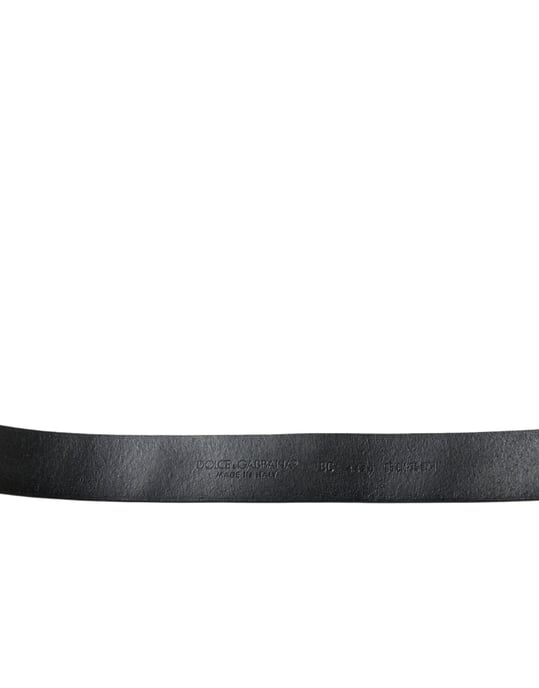 Dolce & Gabbana schwarzer verzierrter Ledergürtel mit gravierter Schnalle - Image 3