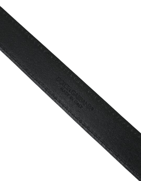 Dolce & Gabbana Beiger Wildleder Ledergürtel mit Silberner Schnalle für Männer - Image 4