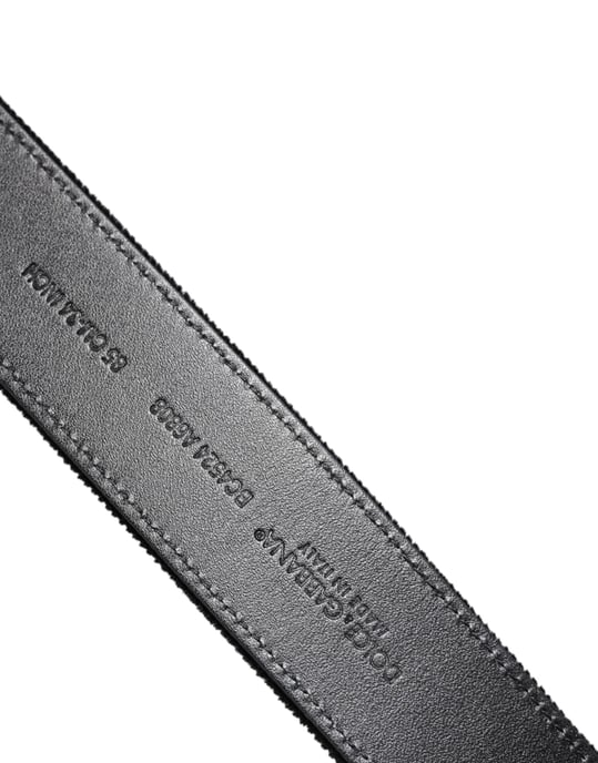 Dolce & Gabbana Schwarzer Baumwollgürtel mit silberner Metallschnalle - Image 5